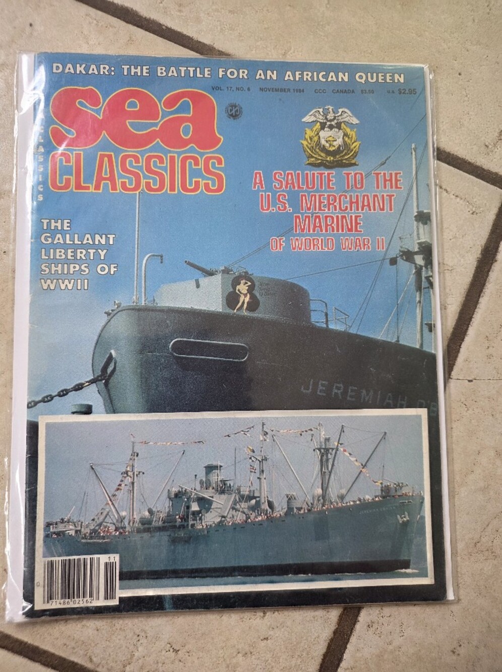 Sea Classics Vintage Magazine Vol. 17 #8 Nov 1984 WW2 Merchant Marine Ships
